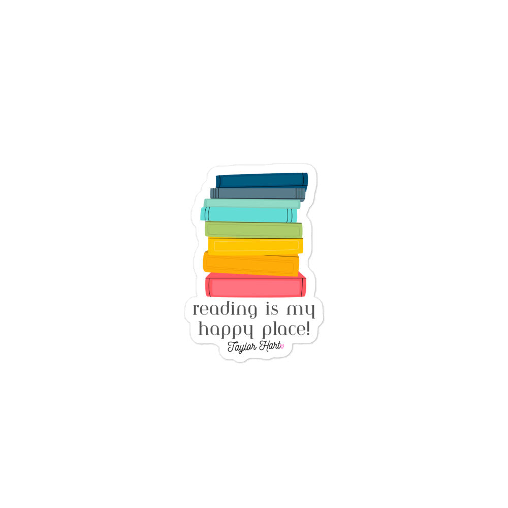 Reading is My Happy Place Bubble-free sticker
